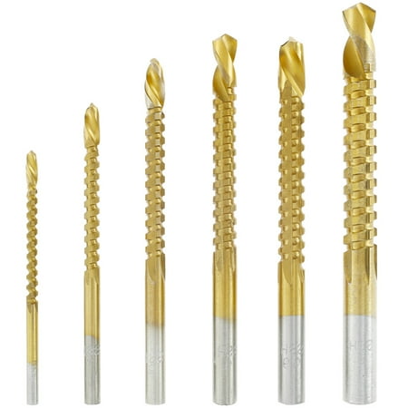 3/6pcs Titanium Coated HSS Twist Drill Bits Set Serrated Grooving Spiral Drill Bit Set Precision Punching Drill Bit Set Fast Cutting Masonry Drill Bit for Metal Wood Plastic
3/6pcs Titanium Coated HSS Twist Drill Bits Set Serrated Grooving Spiral Drill Bit Set Precision Punching Drill Bit Set Fast Cutting Masonry Drill Bit for Metal Wood Plastic