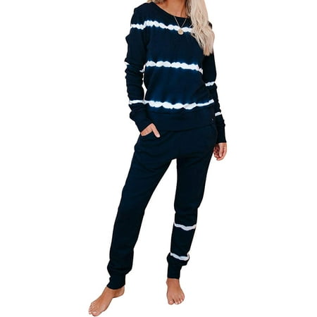 HAN Womens 2022 Colock Block/Striped/Tie Dye Print Pajama Sets Long Sleeve Pjs Sleepwear Lounge Sets with Pocketed
HAN Womens 2022 Colock Block/Striped/Tie Dye Print Pajama Sets Long Sleeve Pjs Sleepwear Lounge Sets with Pocketed