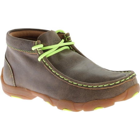 Children s Twisted X YDM0011 Cowkid s Driving Moc Bomber/Neon Yellow 3 M