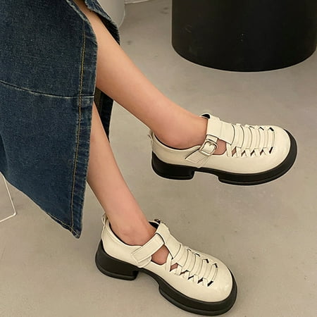 Comfortable Work Shoes for Women Tawop Thick Soled Boots Round Toe Fashion Leather Shoes Beige 37(Us:6)
Comfortable Work Shoes for Women Tawop Thick Soled Boots Round Toe Fashion Leather Shoes Beige 37(Us:6)