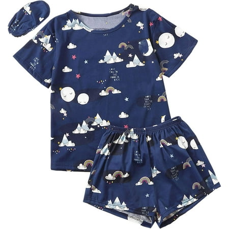 ZWQIANFENGXI Women s Letter Print Short Sleeve Sleepwear Tee & Shorts Cute Pajama Set
ZWQIANFENGXI Women s Letter Print Short Sleeve Sleepwear Tee & Shorts Cute Pajama Set