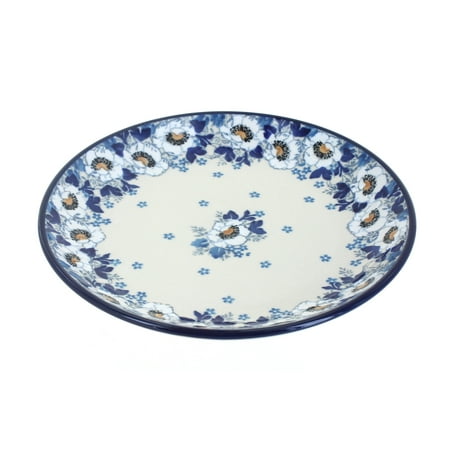 Blue Rose Polish Pottery Georgia Blue Dessert Plate
