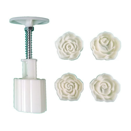 Baking Decorating Mooncake Mould Mid-Autumn Festival Hand-Pressure Rose Mould