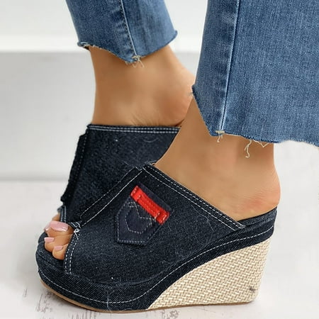 christmas women wedge denim sandals platform sandals fashion versatile fish mouth breathable wedge slippers sandals
christmas women wedge denim sandals platform sandals fashion versatile fish mouth breathable wedge slippers sandals
