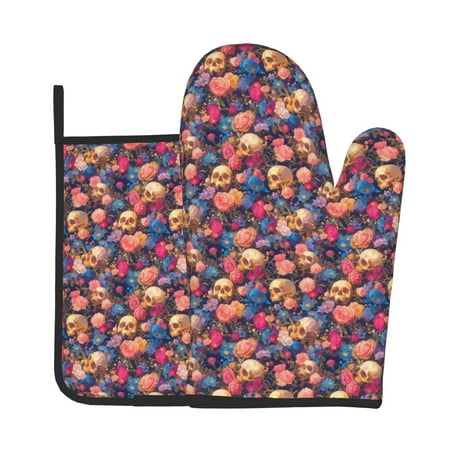 KLL Skull colorful daisy Pattern Oven Mitts and Pot Holders 2pcs Sets for Kitchen Oven Mitt Heat Resistant 536°F Oven Gloves for Kitchen Cooking and Baking
KLL Skull colorful daisy Pattern Oven Mitts and Pot Holders 2pcs Sets for Kitchen Oven Mitt Heat Resistant 536°F Oven Gloves for Kitchen Cooking and Baking