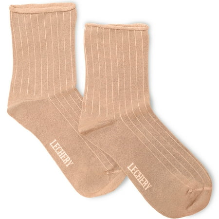 LECHERY Women s Ribbed Modal Socks (1 Pair) - One Size Cream