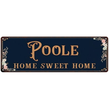 POOLE Home Sweet Home Victorian Look Personalized 6x18 Metal Sign 106180046267