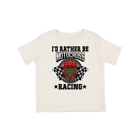 Inktastic Id Rather Be Motocross Racing Gift Toddler Boy Girl T-Shirt