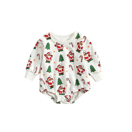 jaweiwi Infant Baby Christmas Romper for Girls Boys Long Sleeve Round Neck Cartoon/Letter Print Bodysuit Size 0 6 12 18 24 M
jaweiwi Infant Baby Christmas Romper for Girls Boys Long Sleeve Round Neck Cartoon/Letter Print Bodysuit Size 0 6 12 18 24 M