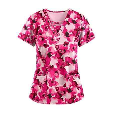 QAZXD Womens V Neck Medical Nursing Cute Flower Uniform Print Short Sleeve Scrub Tops with Pockets XL
QAZXD Womens V Neck Medical Nursing Cute Flower Uniform Print Short Sleeve Scrub Tops with Pockets XL