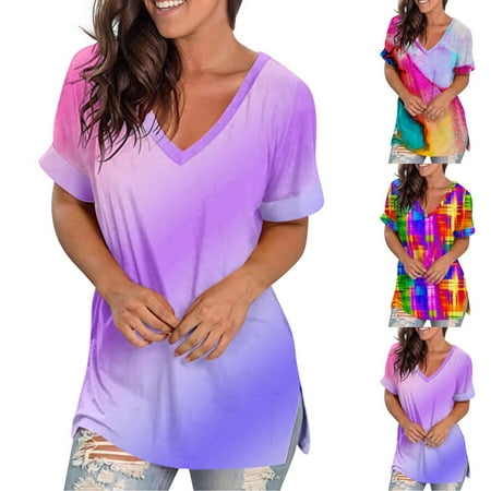JDEFEG Short Sleeve Scrub Jackets Womens Summer Tops Floral Short Sleeve V Neck T Shirts Tee Printed Side Split Blouses Women Polyester Purple M
JDEFEG Short Sleeve Scrub Jackets Womens Summer Tops Floral Short Sleeve V Neck T Shirts Tee Printed Side Split Blouses Women Polyester Purple M