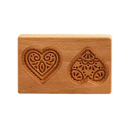 Wooden Cookie Mold Baking Tools DIY Cookie Mold Cutter Handmade Kitchen Supplies