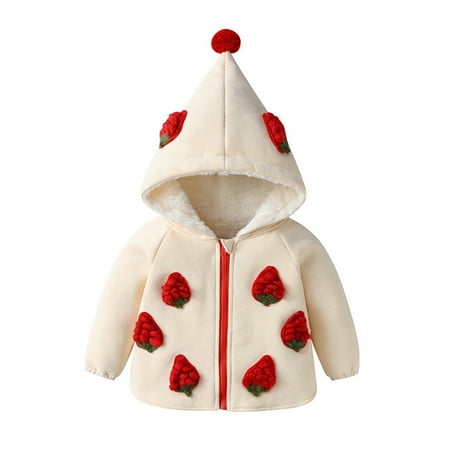 QYZEU 4T Girls Clothes Jacket Girl Baby Girls Fruit Strawberry Autumn Long Sleeve Hooded Coat Jacket Fleece Clothes
QYZEU 4T Girls Clothes Jacket Girl Baby Girls Fruit Strawberry Autumn Long Sleeve Hooded Coat Jacket Fleece Clothes