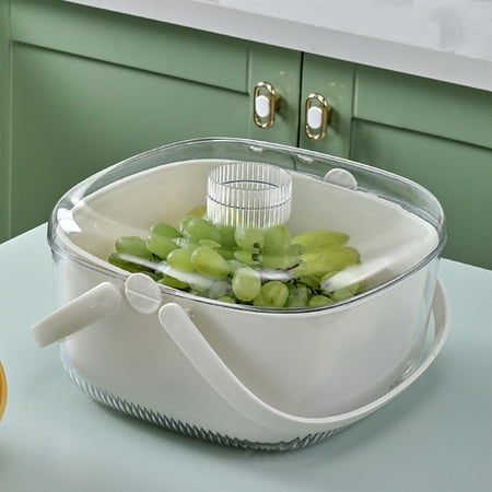 Double Layer Drains Basket with Cover Multifunctional Kitchen Fruit and Vegetable Basket Household Portable Vegetable Washing Basin Picnic Basket
Double Layer Drains Basket with Cover Multifunctional Kitchen Fruit and Vegetable Basket Household Portable Vegetable Washing Basin Picnic Basket