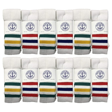 12 Pack of Yacht & Smith 26 Inch Wholesale Women s Tube Socks Women s Cotton Referee Sport Socks Size 9-11 (White W/Stripes 12)
12 Pack of Yacht & Smith 26 Inch Wholesale Women s Tube Socks Women s Cotton Referee Sport Socks Size 9-11 (White W/Stripes 12)