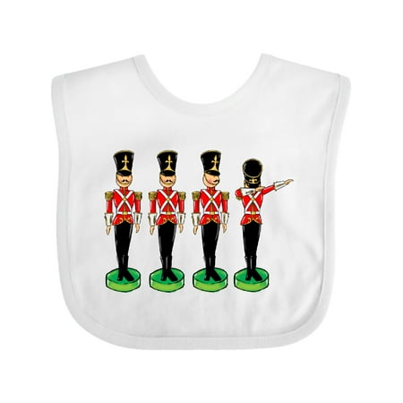 Inktastic Christmas Dabbing Tin Soldier Gift Baby Boy or Baby Girl Bib