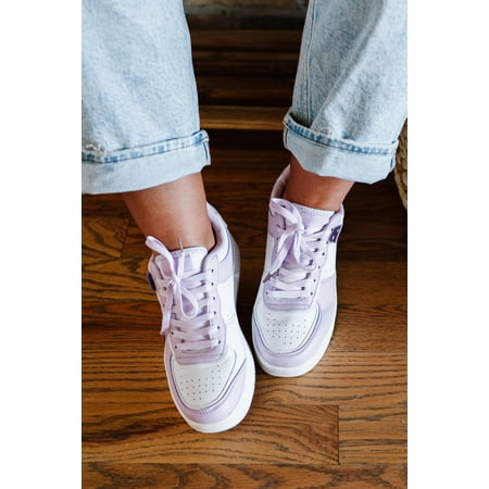 Berness Mile a Minute Platform Sneakers in White and Purple