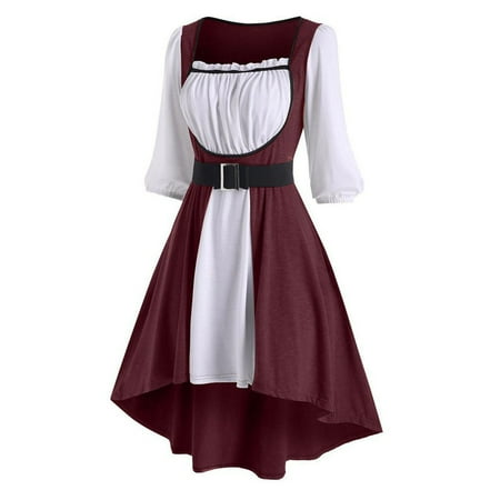 Sweater Dress for Women White Dress Women Square Neck Lantern Sleeve Color Block Patchwork for Women Casual Dresses Gothic Retro Midi Dress Dresses for Women Midi Dresses Summer Savings Red S
Sweater Dress for Women White Dress Women Square Neck Lantern Sleeve Color Block Patchwork for Women Casual Dresses Gothic Retro Midi Dress Dresses for Women Midi Dresses Summer Savings Red S