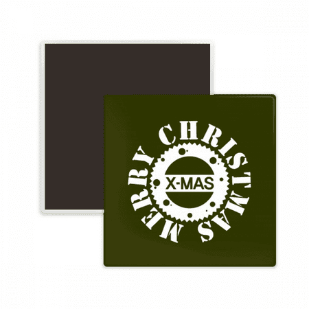 Happy mas Celebration Square Ceracs Fridge Magnet Keepsake Memento