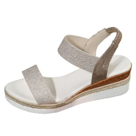 ZAROYEAX Ladies Summer Casual Solid Colour Shiny Fine Glitter Straw Bottom Thick Bottom Slope Heel Large Size Sandals Slippers
ZAROYEAX Ladies Summer Casual Solid Colour Shiny Fine Glitter Straw Bottom Thick Bottom Slope Heel Large Size Sandals Slippers
