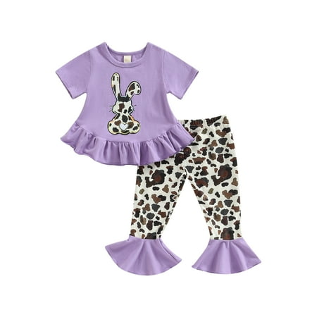 xingqing 1-5Y Toddler Girl Easter Clothes Set Short Sleeve Rabbit Print Ruffle T-Shirt + Long Pants Summer Outfits Purple 18-24 Months
xingqing 1-5Y Toddler Girl Easter Clothes Set Short Sleeve Rabbit Print Ruffle T-Shirt + Long Pants Summer Outfits Purple 18-24 Months