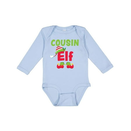 Inktastic Christmas Cousin Elf Gift Baby Boy or Baby Girl Long Sleeve Bodysuit