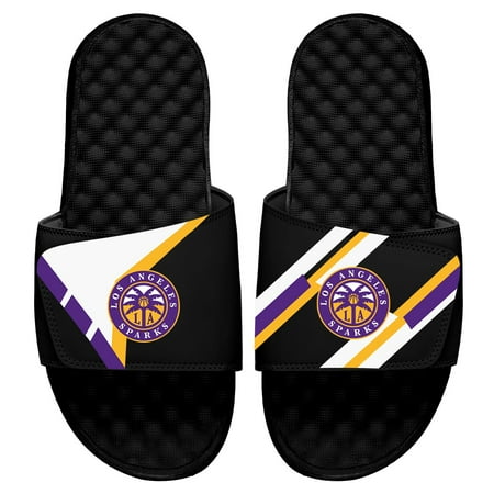 Men s ISlide Black Los Angeles Sparks Varsity Jacket Slide Sandals