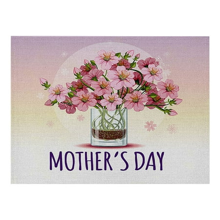 Njoeus Placemats Set Of 4 Place Mat Mother S Day Cotton And Linen Placemat Love Series Non-Slip Insulation Pad Small Placemats
Njoeus Placemats Set Of 4 Place Mat Mother S Day Cotton And Linen Placemat Love Series Non-Slip Insulation Pad Small Placemats