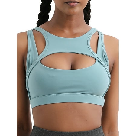 Women Sports Bra Lingerie Sexy Cutout Crop Workout Top with Removable Padded Cups Training Yoga Active Bra
Women Sports Bra Lingerie Sexy Cutout Crop Workout Top with Removable Padded Cups Training Yoga Active Bra