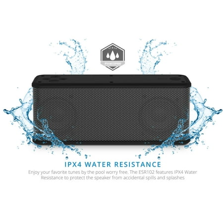 Ematic Rugged Life Speaker System - Portable - Battery Rechargeable - Wireless Speaker (s) - Microsd - Bluetooth - Usb - Water Resistant, Wireless Audio Stream, Power Bank, Hands-free Profile (esr102)