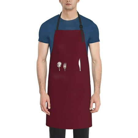 Lukts Maroon Pattern Kitchen Cooking Aprons Adjustable Bib Soft Chef Apron with 2 Pockets for Men Women
Lukts Maroon Pattern Kitchen Cooking Aprons Adjustable Bib Soft Chef Apron with 2 Pockets for Men Women