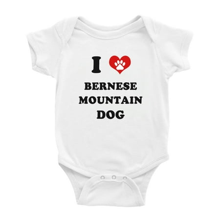 I Heart Bernese Mountain Dog Funny Cute Baby Jumpsuits Newborn Clothes (White 6-12 Months)
I Heart Bernese Mountain Dog Funny Cute Baby Jumpsuits Newborn Clothes (White 6-12 Months)