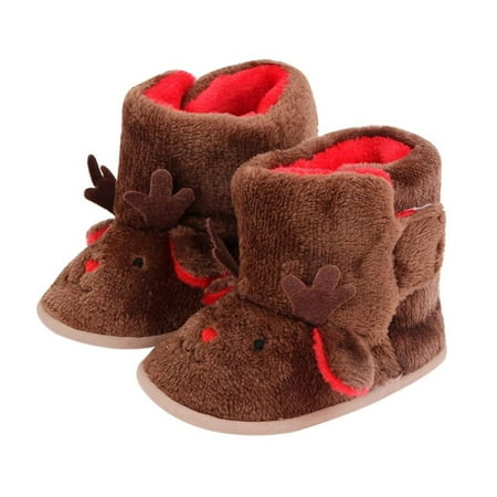 Bullpiano Infant Fleece Snow Boots Baby Boy Girl Christmas Shoes Cute Reindeer First Walker Toddler Plush Prewalker Fleece Boots 0-18M
Bullpiano Infant Fleece Snow Boots Baby Boy Girl Christmas Shoes Cute Reindeer First Walker Toddler Plush Prewalker Fleece Boots 0-18M