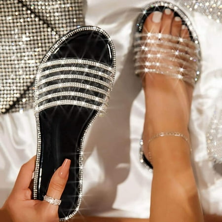 Wirdiell Womens Glitter Bling Fancy Slide Flat Low Wedge Casual Fashion Sandals Shoes
Wirdiell Womens Glitter Bling Fancy Slide Flat Low Wedge Casual Fashion Sandals Shoes