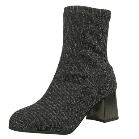 Women Dress Shoes Elastic Winter Shoes High Heel Sock Boots Knitting Princess Shoes Round Toe Party Shoes
Women Dress Shoes Elastic Winter Shoes High Heel Sock Boots Knitting Princess Shoes Round Toe Party Shoes