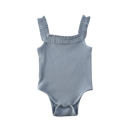 jaweiw Toddler Baby Girls Sleeveless Sling Jumpsuit Ruffle Elastic Solid Color Knitted Rib Romper
jaweiw Toddler Baby Girls Sleeveless Sling Jumpsuit Ruffle Elastic Solid Color Knitted Rib Romper