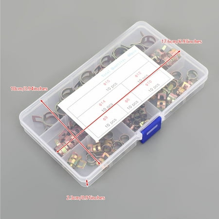 60PCS Spring Clips Fuel Hose Line Water Pipe Air Tube Clamps 6/9/10/12/14/15mm
60PCS Spring Clips Fuel Hose Line Water Pipe Air Tube Clamps 6/9/10/12/14/15mm