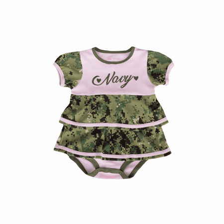 NAVY NWU III INFANT RUFFLE DRESS