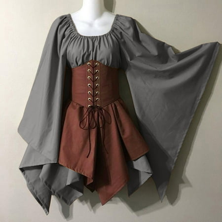 for womens trumpet sleeve irish shirt dress with corset traditional dress women m gothic retro long sleeve corset dress
for womens trumpet sleeve irish shirt dress with corset traditional dress women m gothic retro long sleeve corset dress