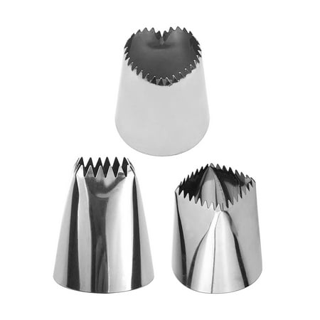 Jueka 3pcs Stainless Steel Baking Tool Restaurant Piping Tip Square Cake Decorating
Jueka 3pcs Stainless Steel Baking Tool Restaurant Piping Tip Square Cake Decorating