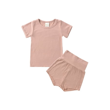 TheFound Toddler Baby Boy Girl Summer 2Pcs Outfits Ribbed Unisex Infant Short Sleeve Tops+Short Pants Set
TheFound Toddler Baby Boy Girl Summer 2Pcs Outfits Ribbed Unisex Infant Short Sleeve Tops+Short Pants Set