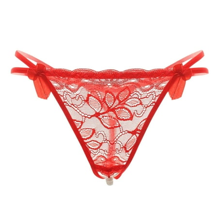 wendunide womens underwear Womens Lace Cutout Lace Thong Pearl Womens Panties Sexy Panties Women s Panties Red One Size
wendunide womens underwear Womens Lace Cutout Lace Thong Pearl Womens Panties Sexy Panties Women s Panties Red One Size