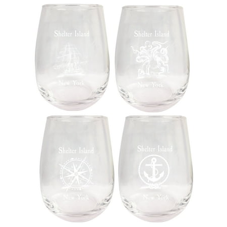 Shelter Island New York Souvenir 9 Ounce Laser Engraved Stemless Wine Glass Nautical Designs 4-Pack 
Shelter Island New York Souvenir 9 Ounce Laser Engraved Stemless Wine Glass Nautical Designs 4-Pack
