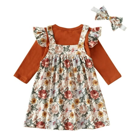 Fesfesfes Autumn Newborn Girls Clothes Flowers Jumpsuit Tops Suspender Skirt Headband Suit
Fesfesfes Autumn Newborn Girls Clothes Flowers Jumpsuit Tops Suspender Skirt Headband Suit