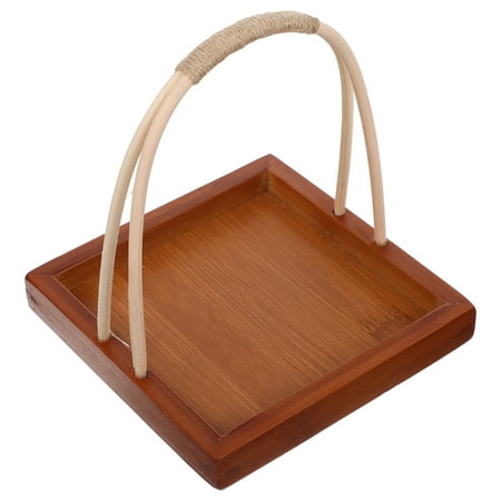 NUOLUX Wood Sushi Dish Japanese Dessert Plate Food Serving Dish Portable Pastry Holder