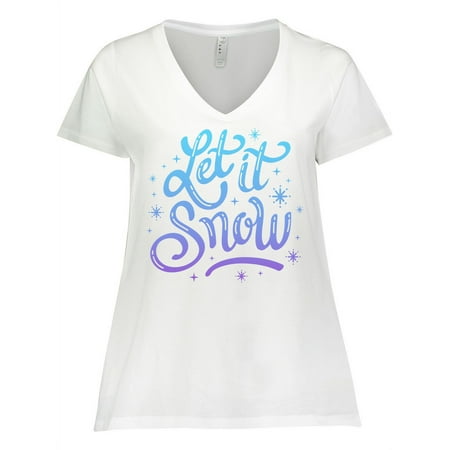 Inktastic Winter Let It Snow Lettering in Blue with Snowflakes Women s Plus Size V-Neck
Inktastic Winter Let It Snow Lettering in Blue with Snowflakes Women s Plus Size V-Neck