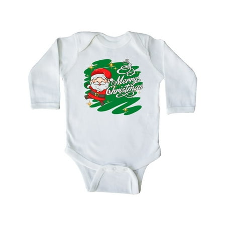 Inktastic Merry Christmas Sparkle Gift Baby Boy or Baby Girl Long Sleeve Bodysuit
