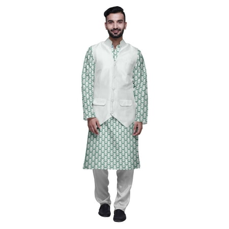 Atasi Printed Kurta Pajama Jacket Set Mandarin Collar Traditional Ethnic Shirt
Atasi Printed Kurta Pajama Jacket Set Mandarin Collar Traditional Ethnic Shirt
