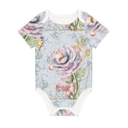 Coaee Vintage Rose for Soft Cotton Baby Short-Sleeve Bodysuit Baby Girls Boys Bodysuit Romper
Coaee Vintage Rose for Soft Cotton Baby Short-Sleeve Bodysuit Baby Girls Boys Bodysuit Romper