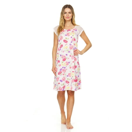 Lati Fashion Women Nightgowns Short Sleeve Female Nightgowns & Sleepshirts